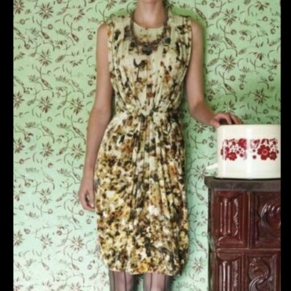 HTF Anthropologie Blurred Calendula Dress by Mongrels In Common